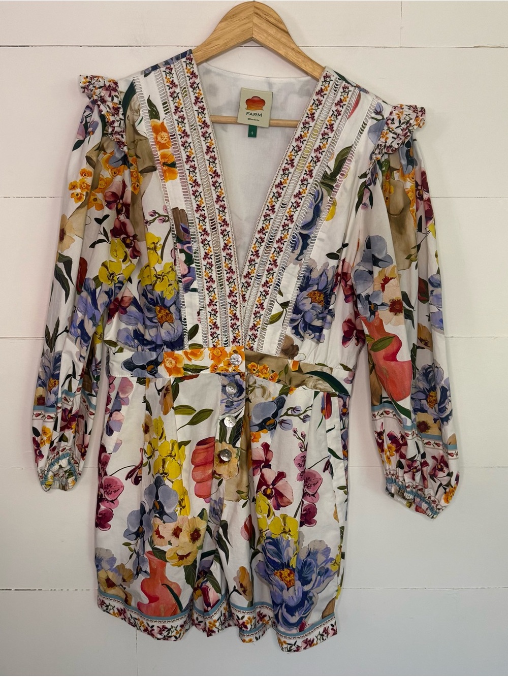 FARM Rio Greek Garden Romper Size S
